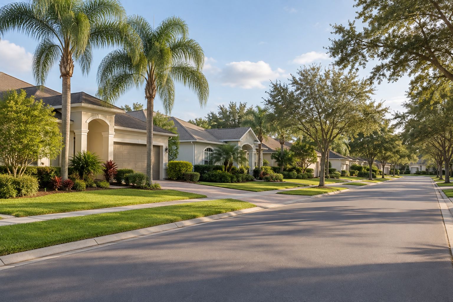 A Tampa, Florida residential street, illustrative